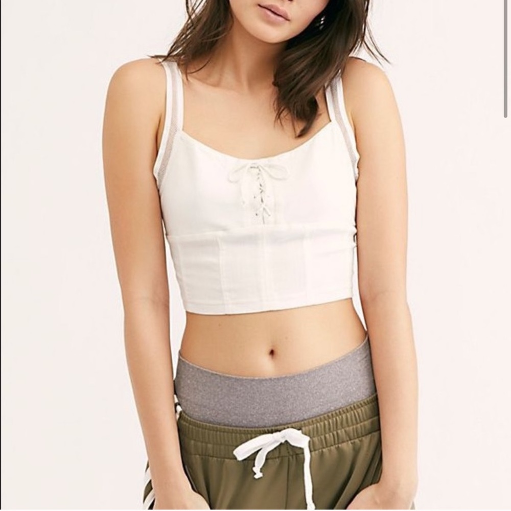 Free People She’s Fancy Brami crop top Bralette white